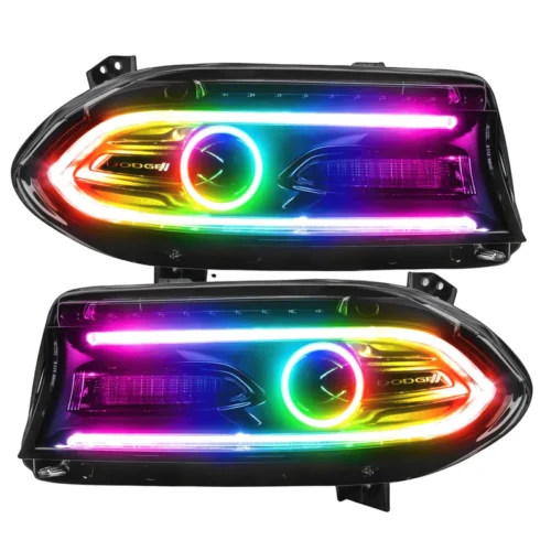 Illuminate the Night: Dodge Charger Multicolor Headlights (2015-2023)